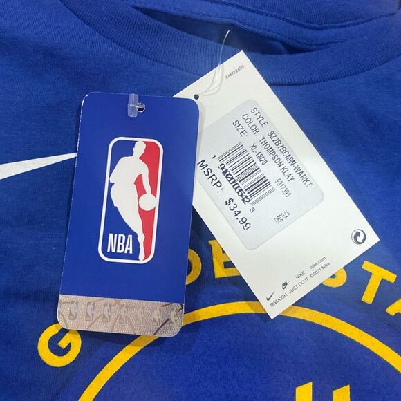 Nike Blue and Yellow NBA T-Shirt- Golden State Warriors - Picture 3 of 3